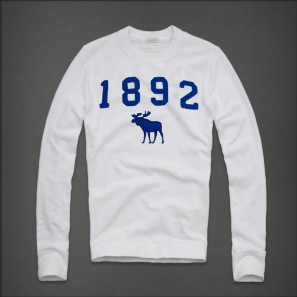 Abercrombie Fitch Hombres De Cuello Redondo Largo Remera AF5826